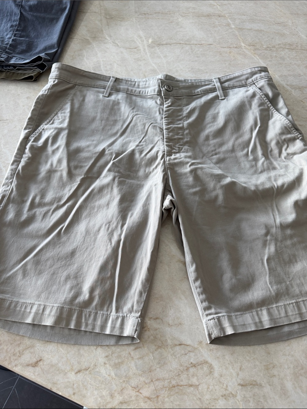 Ag Adriano Goldschmied Light Beige Flat Front Chino Shorts